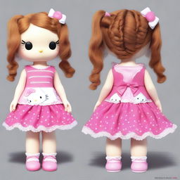 Create a realistic image of Hello Kitty as a human