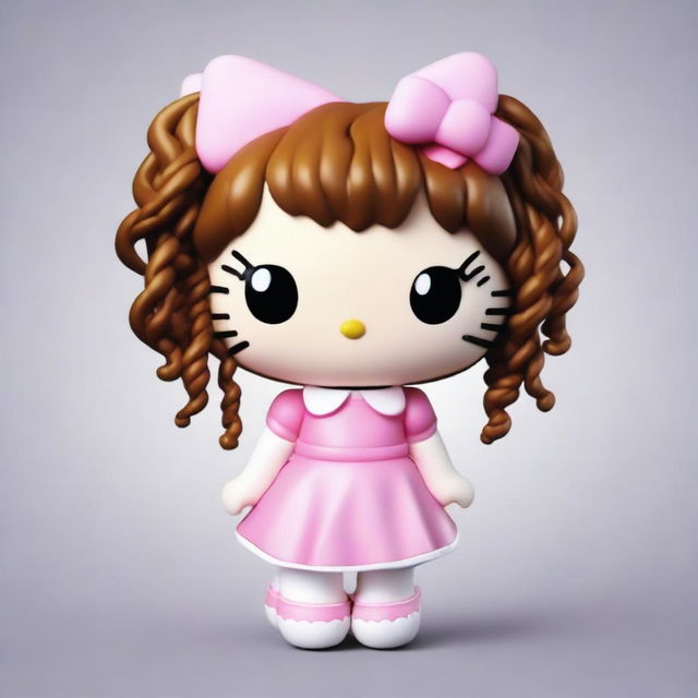 Create a realistic image of Hello Kitty as a human