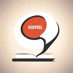 A small megaphone placed in the center of a large speech bubble, designed for a gospel booklet