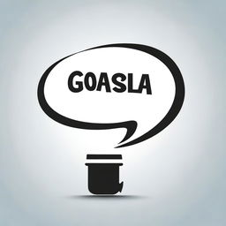 A small megaphone placed in the center of a large speech bubble, designed for a gospel booklet