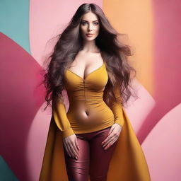 A beautiful woman with an hourglass body shape