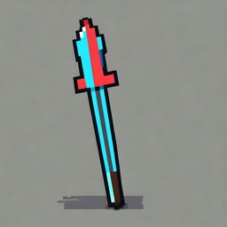 Create a 16 by 16 pixel art image of a lance that is styled like it is from the Minecraft universe