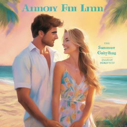 The cover of A Summer Fling features Emily and Liam sharing a joyful moment on a sunlit beach