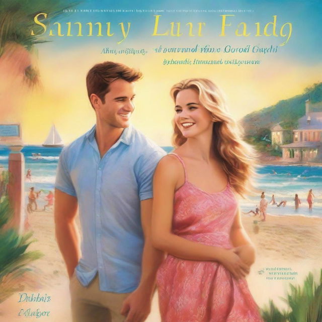 The cover of A Summer Fling features Emily and Liam sharing a joyful moment on a sunlit beach