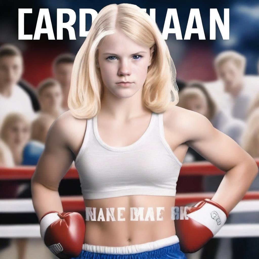 An ebook cover for a sports fiction novel featuring a teen girl with blond hair