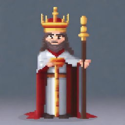 Create a pixel art image of a king