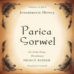 Create an image with the name 'Patricia Cornwell' prominently displayed at the top