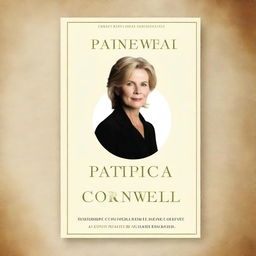 Create an image with the name 'Patricia Cornwell' prominently displayed at the top