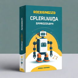 Create a book cover with the title 'Robotyczne opowieści na spokojną noc