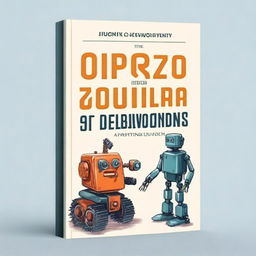 Create a book cover with the title 'Robotyczne opowieści na spokojną noc