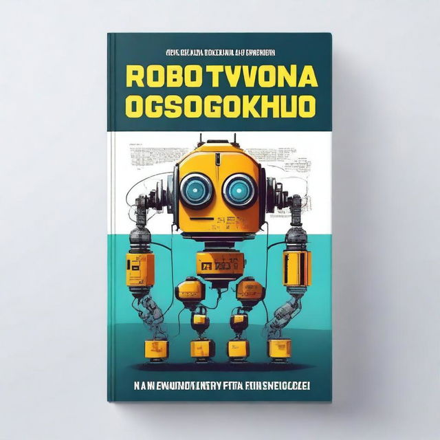 Create a book cover with the title 'Robotyczne opowieści na spokojną noc