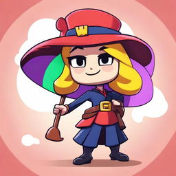 A detailed illustration of Piper from Brawl Stars, showcasing her elegant and sophisticated appearance