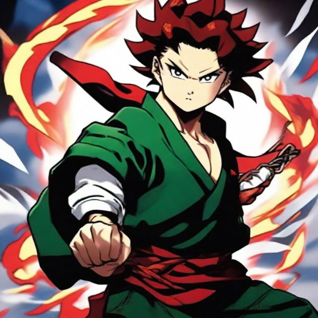 An epic profile picture of Tanjiro Kamado from Demon Slayer