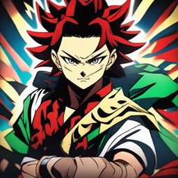 An epic profile picture of Tanjiro Kamado from Demon Slayer