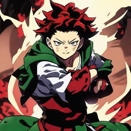 An epic profile picture of Tanjiro Kamado from Demon Slayer