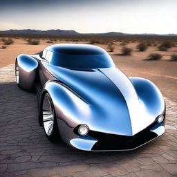 A stunning car design that combines the classic 1939 Chevy with the futuristic elements of the Devel Sixteen