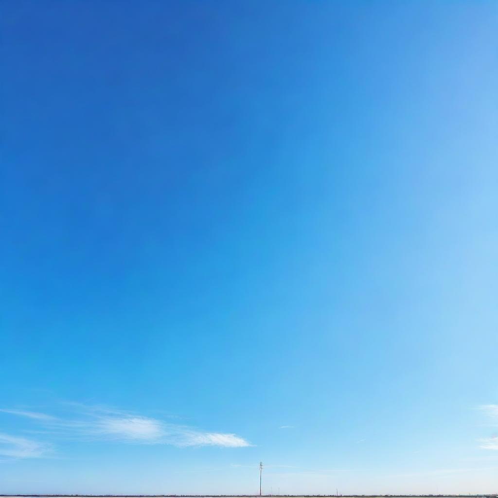 A wide-angle 16:9 image of a clear blue sky with no clouds