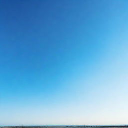 A wide-angle 16:9 image of a clear blue sky with no clouds