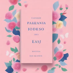 Uma capa de livro com tons rosa e azuis pastel