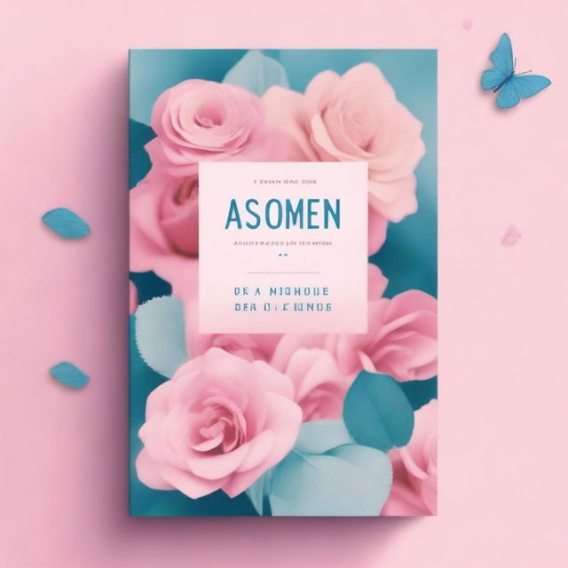 Uma capa de livro com tons rosa e azuis pastel