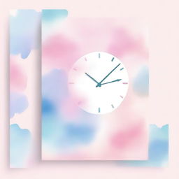 Create a cover with pastel tones in pink and blue