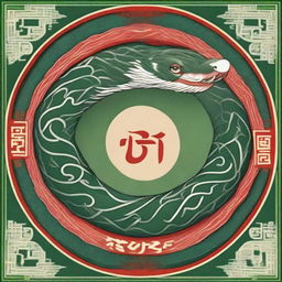 A Chinese-style music album cover featuring a prominent depiction of a green snake (Qing She) and a white snake (Bai She)