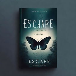 Design a dark-themed book cover titled 'Escape'