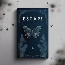 Create a dark-themed book cover titled 'Escape'