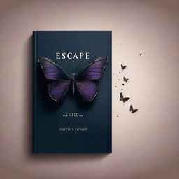 Create a dark-themed book cover titled 'Escape'