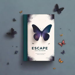 Create a dark-themed book cover titled 'Escape'