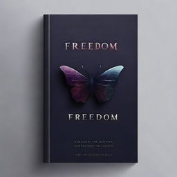 Create a dark-themed book cover titled 'Freedom'