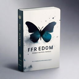 Create a dark-themed book cover titled 'Freedom'