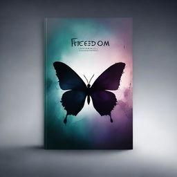 Design a dark, abstract-themed book cover titled 'Freedom'