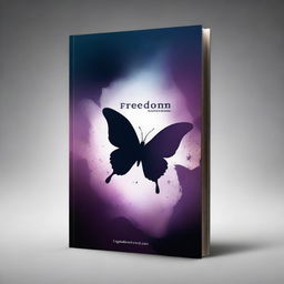 Design a dark, abstract-themed book cover titled 'Freedom'