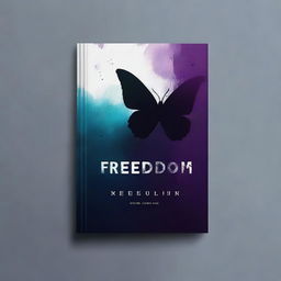 Create a dark, abstract-themed book cover titled 'Freedom'