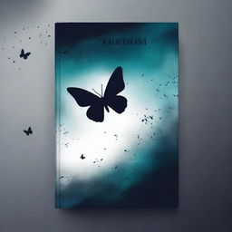 Create a dark, abstract-themed book cover titled 'Freedom'