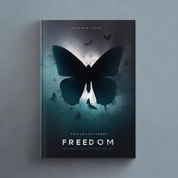 Design a dark, abstract-themed book cover titled 'Freedom'