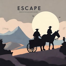 Illustrate a book cover for a title called 'Escape'