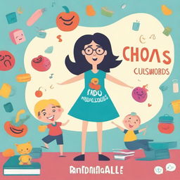 Create an ebook cover for a book titled 'Chaos and Cusswords: ADHD Mom Life'