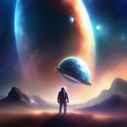 A breathtaking space exploration scene in digital art