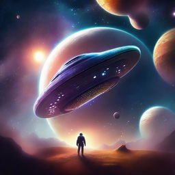 A breathtaking space exploration scene in digital art