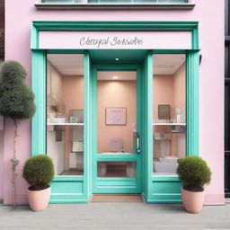 A vibrant and inviting beauty salon storefront