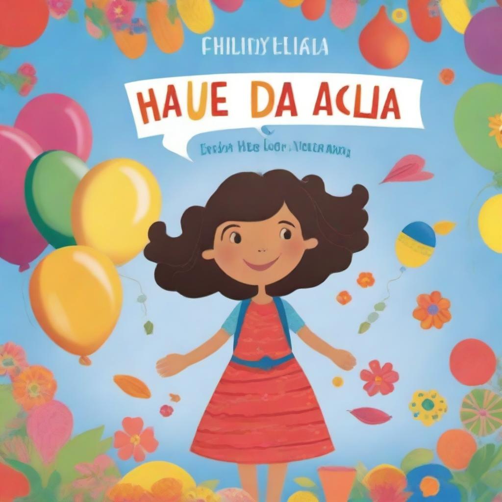 A whimsical and colorful book cover for a children's book titled 'Hoje é Dia de Folga da Maria'