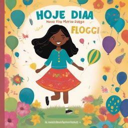 A whimsical and colorful book cover for a children's book titled 'Hoje é Dia de Folga da Maria'