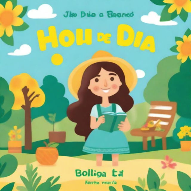 Create a book cover for the title 'Hoje é Dia de Folga da Maria'