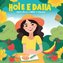 Create a book cover for the title 'Hoje é Dia de Folga da Maria'