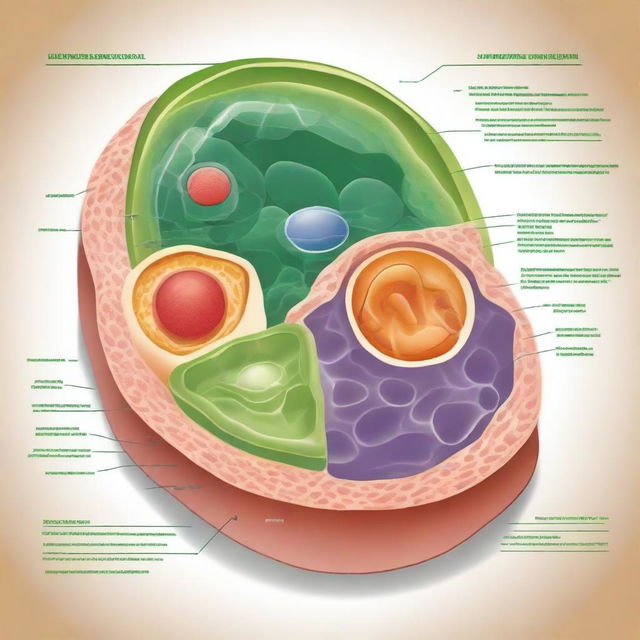 A detailed and educational illustration showing the differences between an animal cell and a plant cell