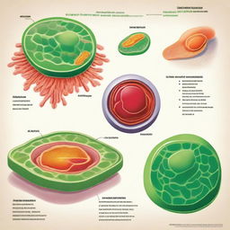 A detailed and educational illustration showing the differences between an animal cell and a plant cell