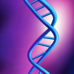 A detailed illustration of a DNA double helix structure with vibrant colors and intricate details, showcasing the beauty and complexity of genetic material