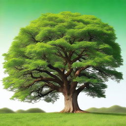 Create an image of a tree without a background